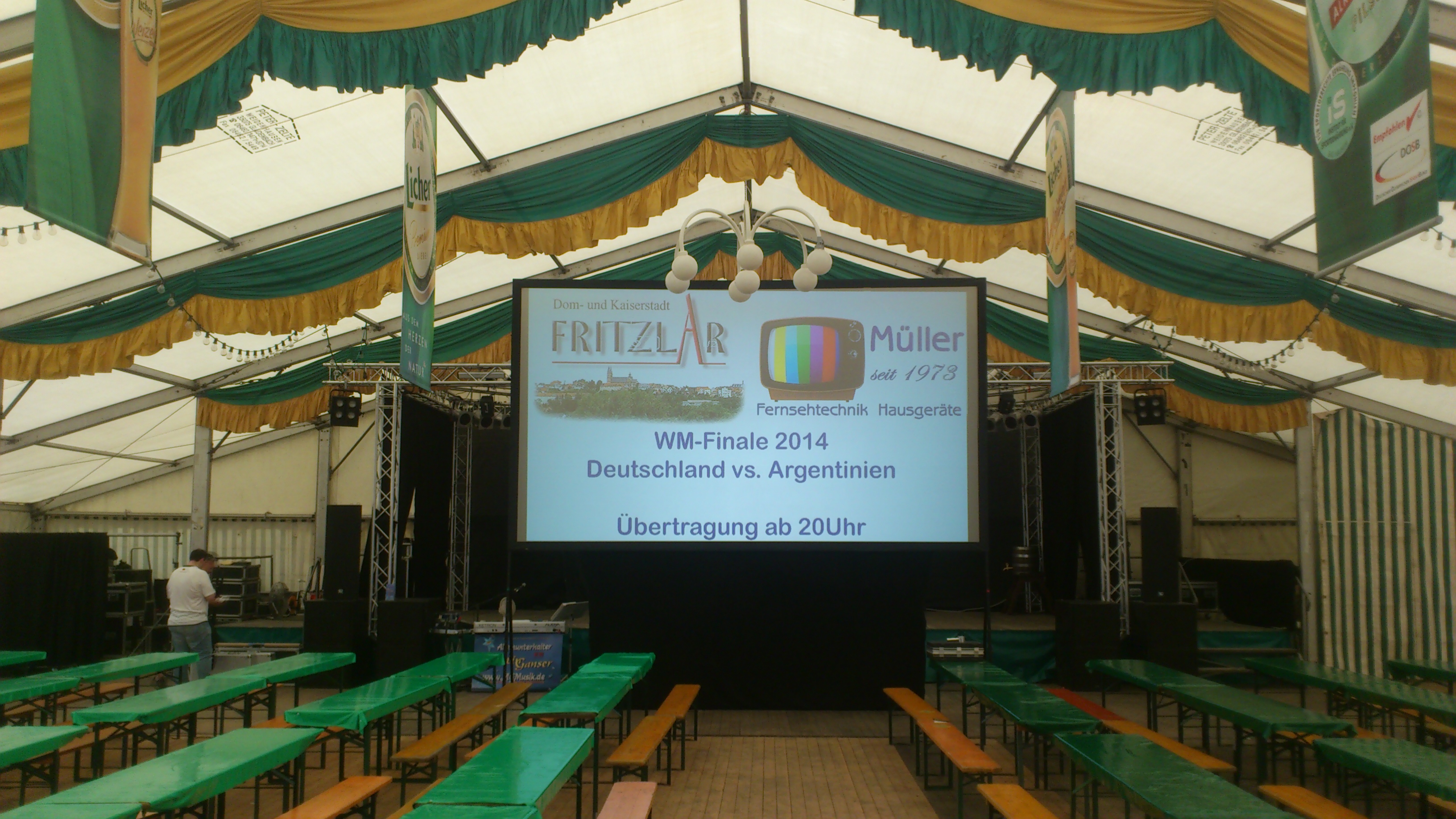 Das packende WM-Finale 2014 auf dem Pferdemarkt Fritzlar. Mit Videotechnik von uns.